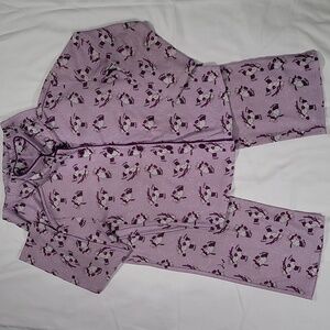 Purple Fleece Pajama Set w/ Skating Polar Bears